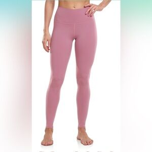 Colorfulkoala NWT Mauve Pink High-Waisted Tummy Control Soft Yoga Leggings